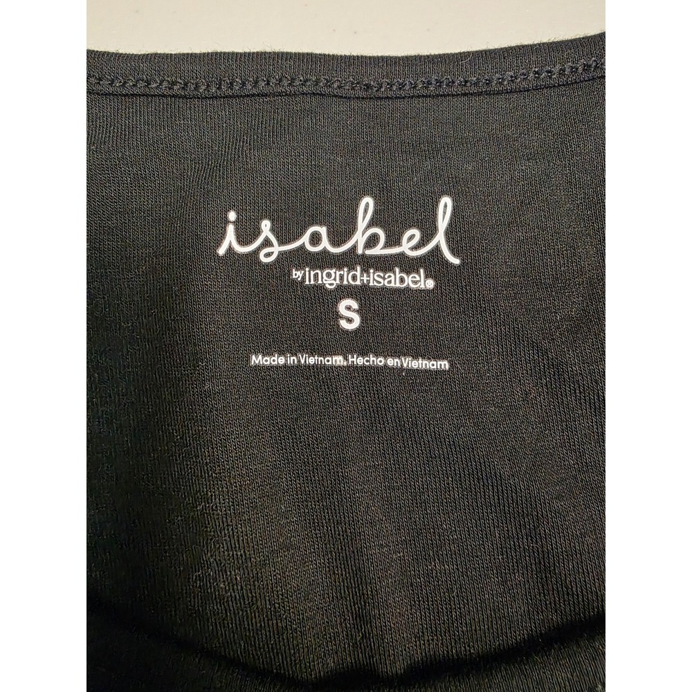 Isabel by Ingrid & Isabel Maternity Rib Tank Top Black Small Scoop Neck - Picture 3 of 7